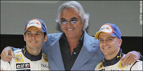 Fisichella, Briatore, Kovalainen, 2007